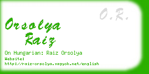 orsolya raiz business card